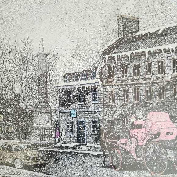 Signed art work by Maurice Blanchette and Denise Berard 1996. Vintage art. - Picture 5 of 10